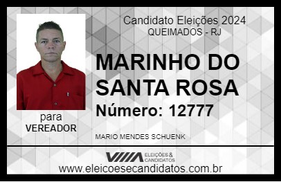 Candidato MARINHO DO SANTA ROSA 2024 - QUEIMADOS - Eleições