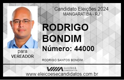 Candidato RODRIGO BONDIM 2024 - MANGARATIBA - Eleições