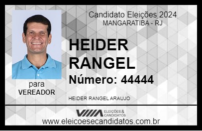 Candidato HEIDER RANGEL 2024 - MANGARATIBA - Eleições