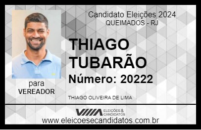 Candidato THIAGO TUBARÃO 2024 - QUEIMADOS - Eleições