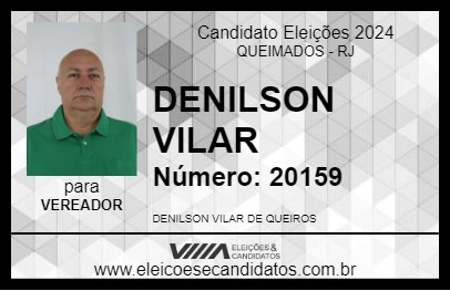 Candidato DENILSON VILAR 2024 - QUEIMADOS - Eleições