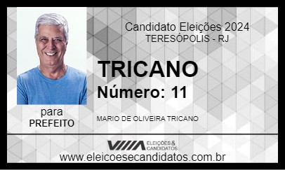 Candidato TRICANO 2024 - TERESÓPOLIS - Eleições