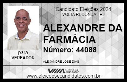 Candidato ALEXANDRE DA FARMÁCIA 2024 - VOLTA REDONDA - Eleições