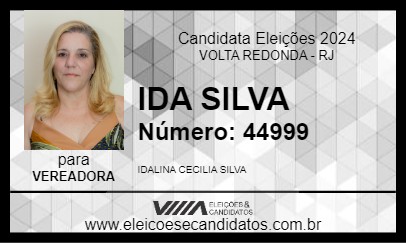 Candidato IDA SILVA 2024 - VOLTA REDONDA - Eleições