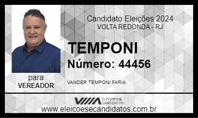 Candidato TEMPONI 2024 - VOLTA REDONDA - Eleições