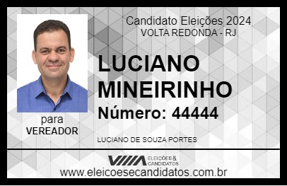 Candidato LUCIANO MINEIRINHO 2024 - VOLTA REDONDA - Eleições