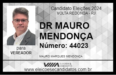 Candidato DR MAURO MENDONÇA 2024 - VOLTA REDONDA - Eleições