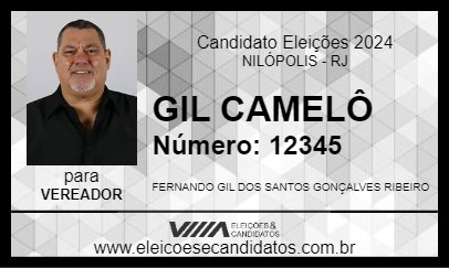 Candidato GIL CAMELÔ 2024 - NILÓPOLIS - Eleições