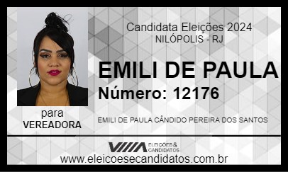 Candidato EMILI DE PAULA 2024 - NILÓPOLIS - Eleições