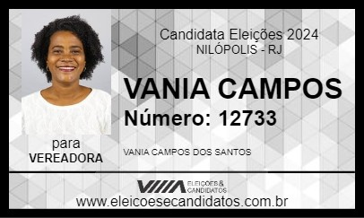 Candidato VANIA CAMPOS 2024 - NILÓPOLIS - Eleições