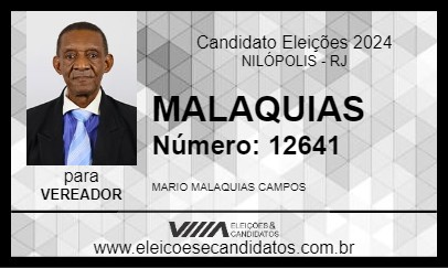 Candidato MALAQUIAS 2024 - NILÓPOLIS - Eleições