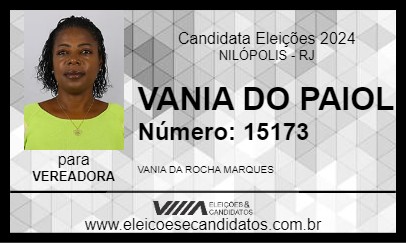 Candidato VANIA DO PAIOL 2024 - NILÓPOLIS - Eleições