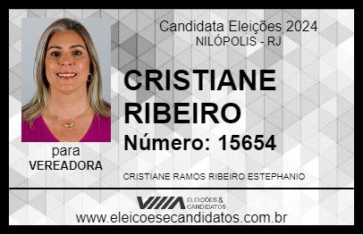 Candidato CRISTIANE RIBEIRO 2024 - NILÓPOLIS - Eleições