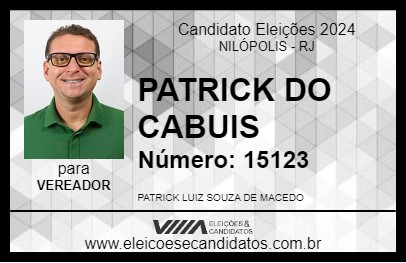 Candidato PATRICK DO CABUIS 2024 - NILÓPOLIS - Eleições