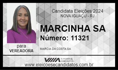 Candidato MARCINHA SA 2024 - NOVA IGUAÇU - Eleições