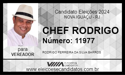 Candidato CHEF RODRIGO 2024 - NOVA IGUAÇU - Eleições