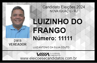 Candidato LUIZINHO DO FRANGO 2024 - NOVA IGUAÇU - Eleições