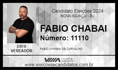 Candidato FABIO CHABAI 2024 - NOVA IGUAÇU - Eleições