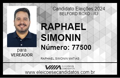 Candidato RAPHAEL SIMONIN 2024 - BELFORD ROXO - Eleições