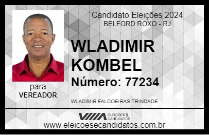 Candidato WLADIMIR KOMBEL 2024 - BELFORD ROXO - Eleições