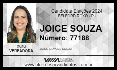 Candidato JOICE SOUZA 2024 - BELFORD ROXO - Eleições