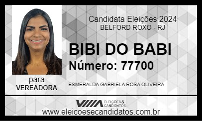 Candidato BIBI DO BABI 2024 - BELFORD ROXO - Eleições