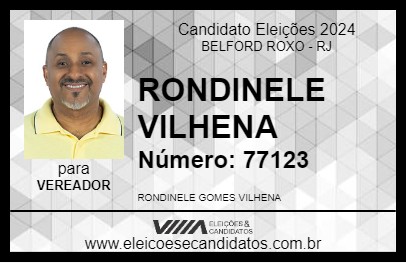 Candidato RONDINELE VILHENA 2024 - BELFORD ROXO - Eleições