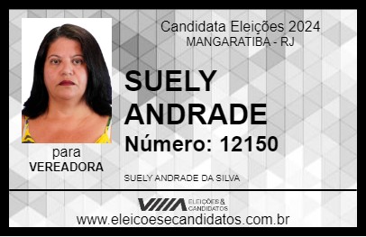 Candidato SUELY ANDRADE 2024 - MANGARATIBA - Eleições