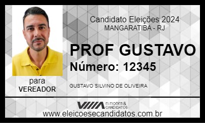 Candidato PROF GUSTAVO 2024 - MANGARATIBA - Eleições