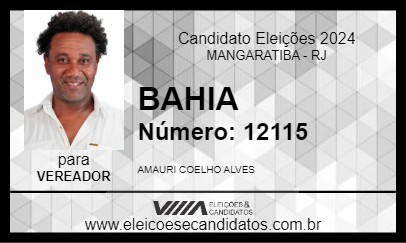 Candidato BAHIA 2024 - MANGARATIBA - Eleições