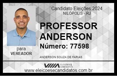 Candidato PROFESSOR ANDERSON 2024 - NILÓPOLIS - Eleições