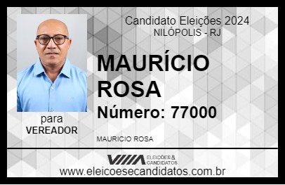 Candidato MAURÍCIO ROSA 2024 - NILÓPOLIS - Eleições