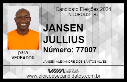 Candidato JANSEN JULLIUS 2024 - NILÓPOLIS - Eleições