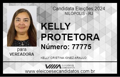 Candidato KELLY PROTETORA 2024 - NILÓPOLIS - Eleições