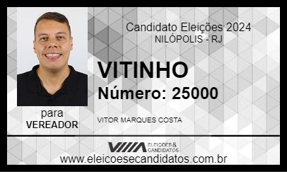 Candidato VITINHO 2024 - NILÓPOLIS - Eleições