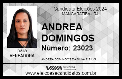 Candidato ANDREA DOMINGOS 2024 - MANGARATIBA - Eleições