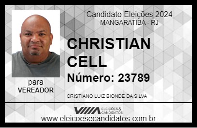 Candidato CHRISTIAN CELL 2024 - MANGARATIBA - Eleições