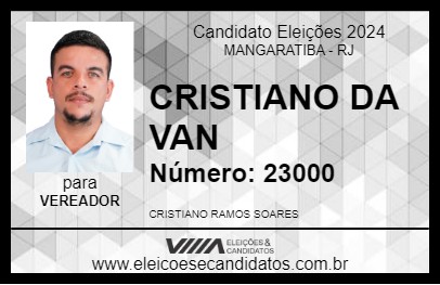 Candidato CRISTIANO DA VAN 2024 - MANGARATIBA - Eleições