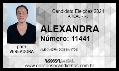 Candidato ALEXANDRA 2024 - AREAL - Eleições