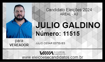 Candidato JULIO GALDINO 2024 - AREAL - Eleições