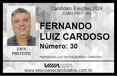 Candidato FERNANDO LUIZ CARDOSO 2024 - CABO FRIO - Eleições