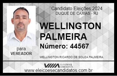 Candidato WELLINGTON PALMEIRA 2024 - DUQUE DE CAXIAS - Eleições