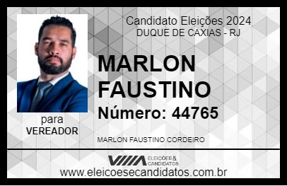 Candidato MARLON FAUSTINO 2024 - DUQUE DE CAXIAS - Eleições