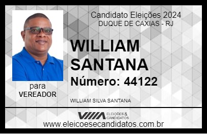 Candidato WILLIAM SANTANA 2024 - DUQUE DE CAXIAS - Eleições