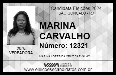 Candidato MARINA CARVALHO 2024 - SÃO GONÇALO - Eleições