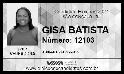 Candidato GISA BATISTA 2024 - SÃO GONÇALO - Eleições