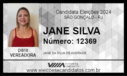 Candidato JANE SILVA 2024 - SÃO GONÇALO - Eleições