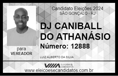 Candidato DJ CANIBALL 2024 - SÃO GONÇALO - Eleições