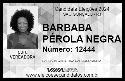 Candidato BARBABA PÉROLA NEGRA 2024 - SÃO GONÇALO - Eleições