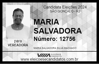 Candidato MARIA SALVADORA 2024 - SÃO GONÇALO - Eleições